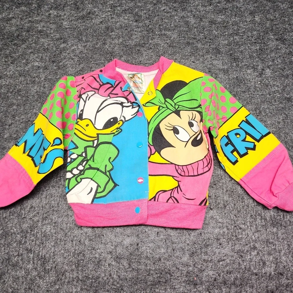Mickeys Stuff for Kids Vintage 2pc Outfit Jacket Minnies Friends Disney RARE 18M